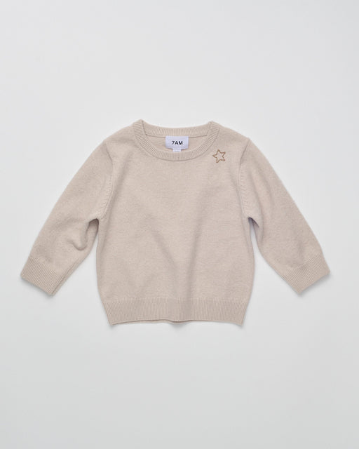 7AM - Crewneck Sweater - Bisque - 12-24M