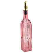 Natural Living - Glass Oil & Vinegar Bottle - Pink — pink glass oil and vinegar bottle.
