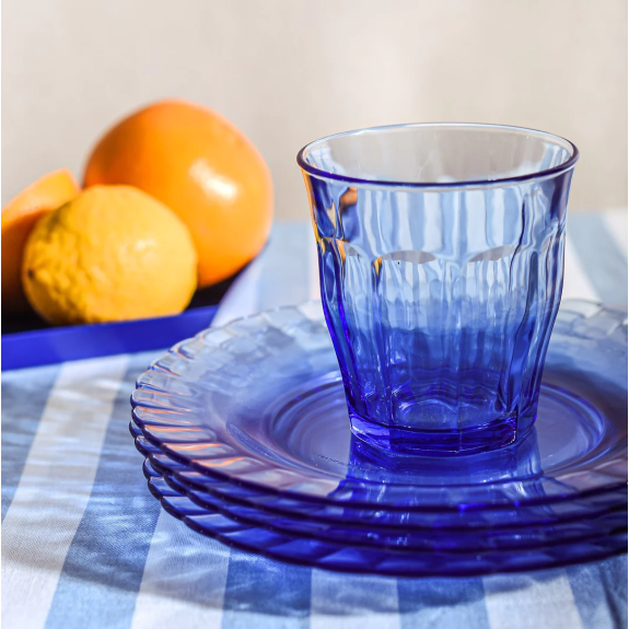 Duralex - Duralex Picardie Marine Blue Glass Tumblers 250 ml, Set of 4