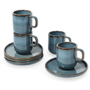 Mesa Ceramics - Mesa Ceramics Uno Blue Stoneware Espresso Cup and Saucer 75ml