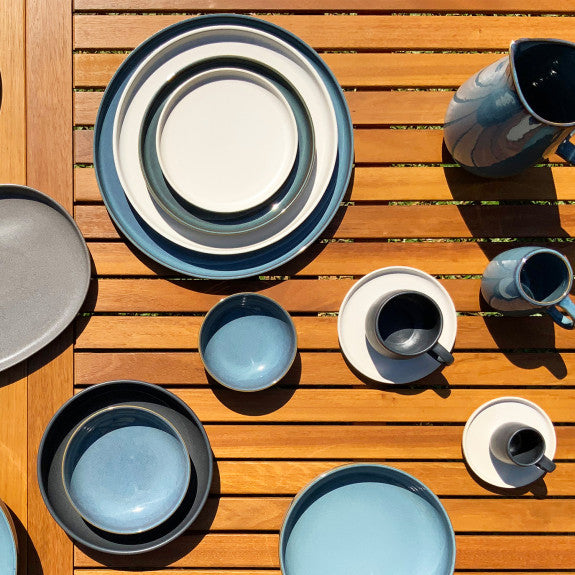 Mesa Ceramics - Mesa Ceramics Uno Blue Stoneware Tea Cup and Saucer 225ml