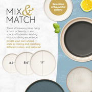 Mesa Ceramics - Mesa Ceramics Uno Bianco Stoneware Salad Plate 22cm