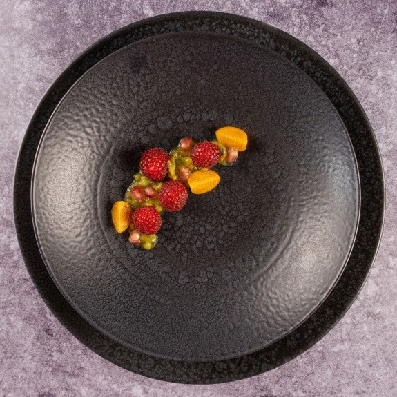 Mesa Ceramics - Mesa Ceramics Black Hammered Stoneware Salad Plate 21 cm