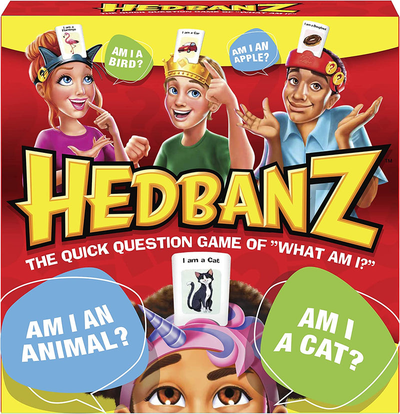 Spin Master Hedbanz guessing game, retail box front