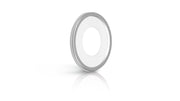 Olipac Dropsafe bottle collar, stainless steel and silicone ring, angled front view