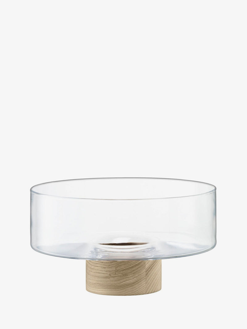 LSA - Lotta Pedestal Bowl Clear & Ash Base E25 cm
