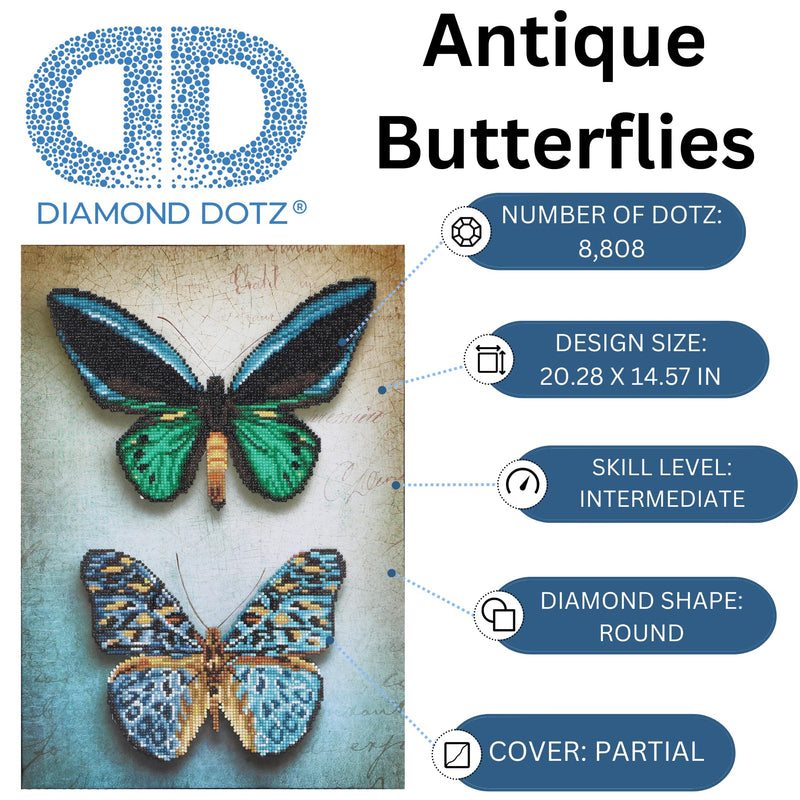 DIAMOND DOTZ - Antique Butterflies - Limolin 