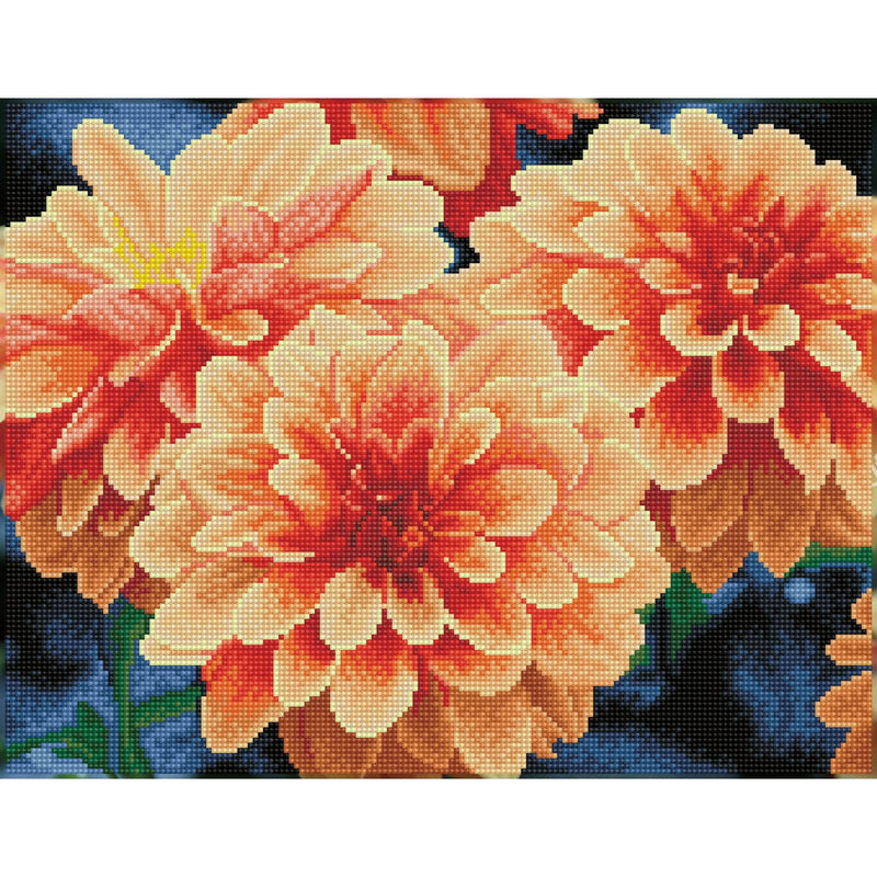 DIAMOND DOTZ - Peach Dahlias - Limolin 