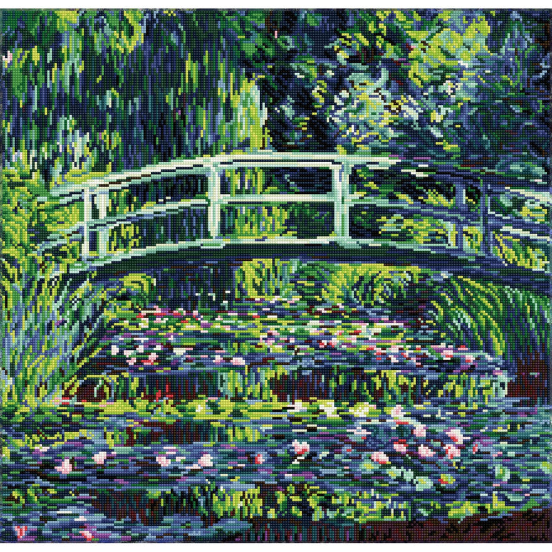 DIAMOND DOTZ - Water Lilies and Japanese Bridge (Monet) - Limolin 
