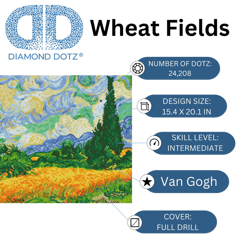 DIAMOND DOTZ - Wheat Fields (Van Gogh) - Limolin 