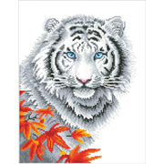 DIAMOND DOTZ - White Tiger in Autumn - Limolin 