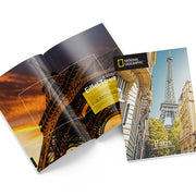 National Geographic - Eiffel Tower 3D Puzzle — reference booklet and landmark photo details.