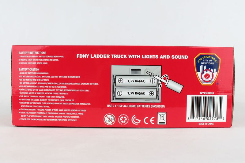 Daron - Fdny  Ladder Truck W/Lights & Sound - Limolin 