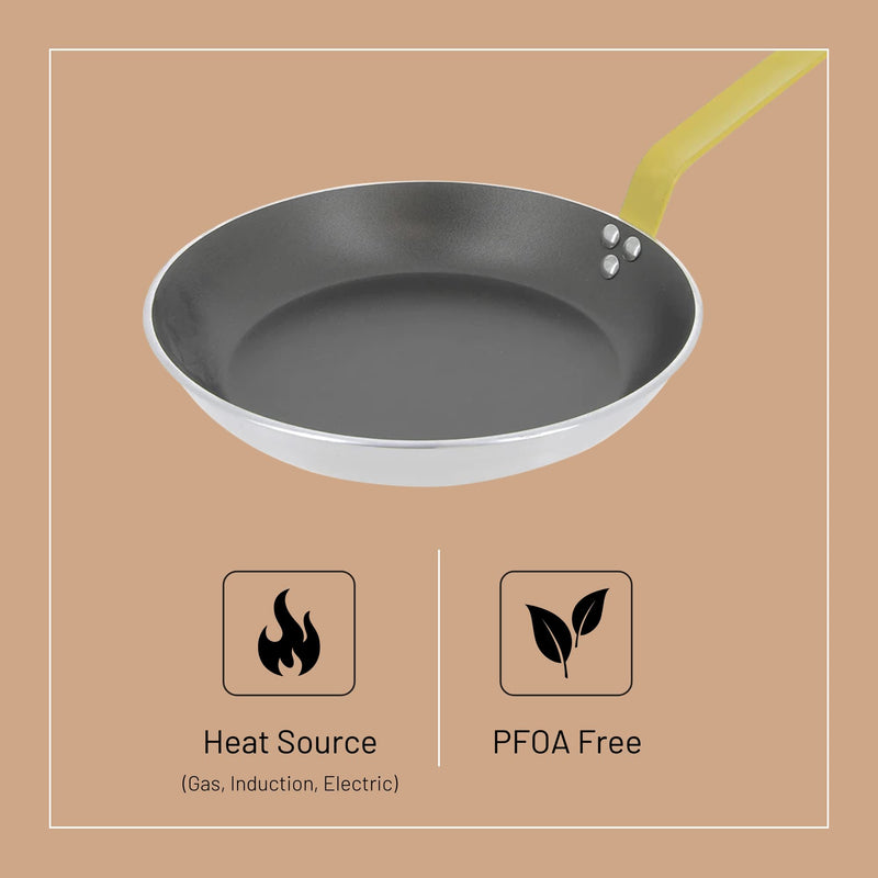Debuyer - Choc, Frypan Round Non-Stick 24cm Yellow Handle - Limolin 