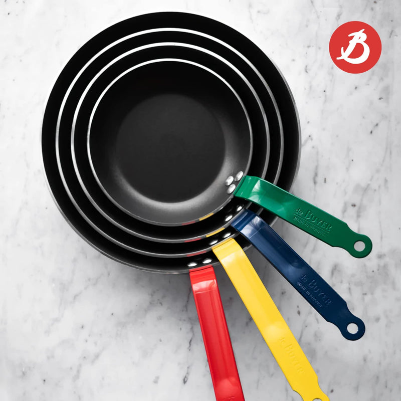 Debuyer - Choc, Frypan Round Non-Stick 24cm Yellow Handle - Limolin 
