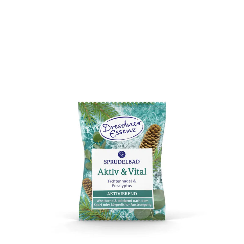 Dresdner - Essenz Fizzing Bath Tab Active&Vital (Spruce Needle-Eucalyptus) 70G - Limolin 