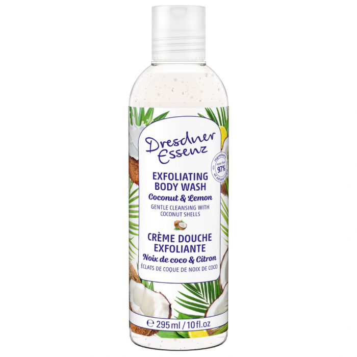 Dresdner - Essenz Wellness Body Wash Exfoliating Coconut & Lemon 10 Fl.Oz / 295Ml - Limolin 