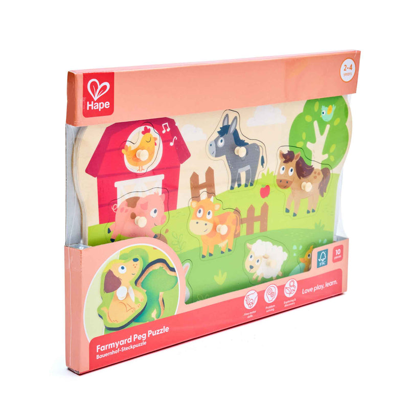 Hape - Puzzle à chevilles Animaux de la ferme