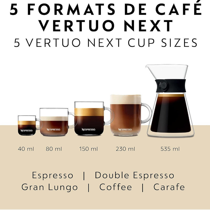 Nespresso Vertuo Next ENV120, Chrome — Factory Serviced