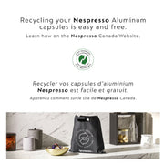 Nespresso ENV135BAECA Piano Black factory-serviced model – capsule recycling illustration