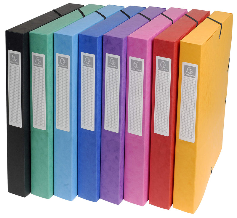 EXACOMPTA - BOX FILE PRESSBD FILE A4 25MM - ASSORTED COLOURS - Limolin 