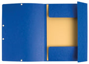 EXACOMPTA - ELASTICATED FOLDER, 3-FLAP, 400GSM PRESSBOARD, A4 - BLUE - Limolin 