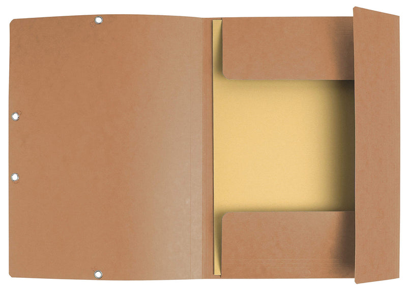 EXACOMPTA - Tan Soft Card Folder 3 Flaps + Elast 24x32cm - Limolin 