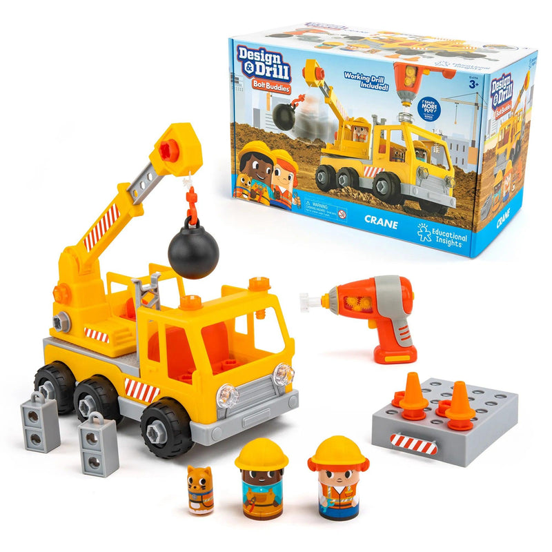 Educational Insights - Design & Drill Bolt Buddies Crane - Limolin 