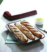 Emile Henry Baguette Baker and Mold 39.5x23cm / 15.5x9" 3.7L - Limolin 