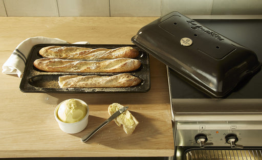 Emile Henry Baguette Baker and Mold 39.5x23cm / 15.5x9" 3.7L - Limolin 