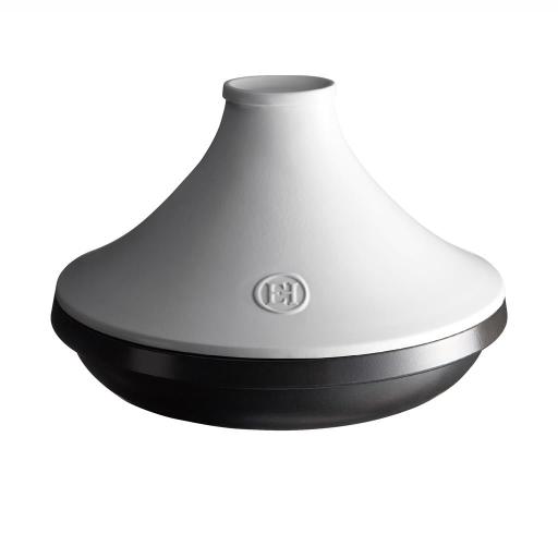 Emile Henry DELIGHT, ARDOISE, Tagine, White Lid, 4L - Limolin 
