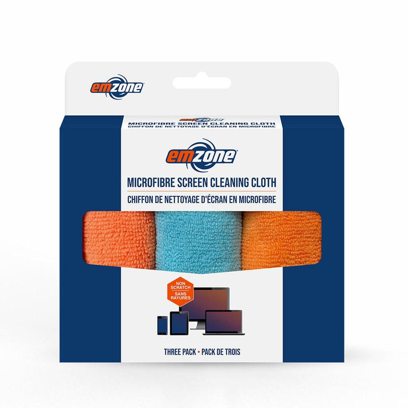 Emzone - Microfibre Screen Cleaning Cloth 3 Pack (47067) - Limolin 