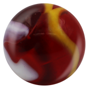 Mega Marbles - Fire Blaze Glass Marble Game Net (25-Piece) - representative marble design close-up