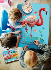 Madd Capp Puzzles – I Am Lil' Flamingo Jigsaw Puzzle | 100 Pieces – lifestyle view