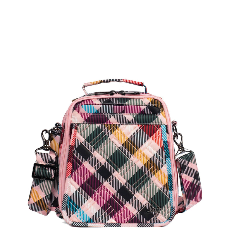LUG - Flapper SE Convertible Crossbody Bag - PINK PLAID - colour view