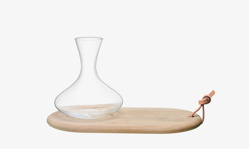 LSA - Wine Culture - Carafe with Oak Cheese Board Set | 1.4 L - detail or setting view