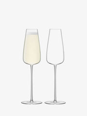 LSA - Wine Culture - Champagne Flutes (Set of 2) | 330 mL - detail or setting view