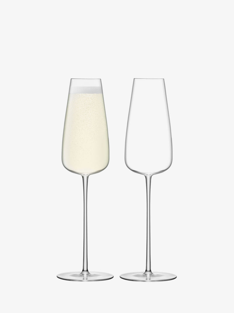 LSA - Wine Culture - Champagne Flutes (Set of 2) | 330 mL - detail or setting view
