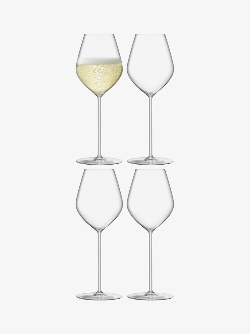 LSA - Borough - Champagne Tulip Glasses (Set of 4) | 285 mL - detail or setting view