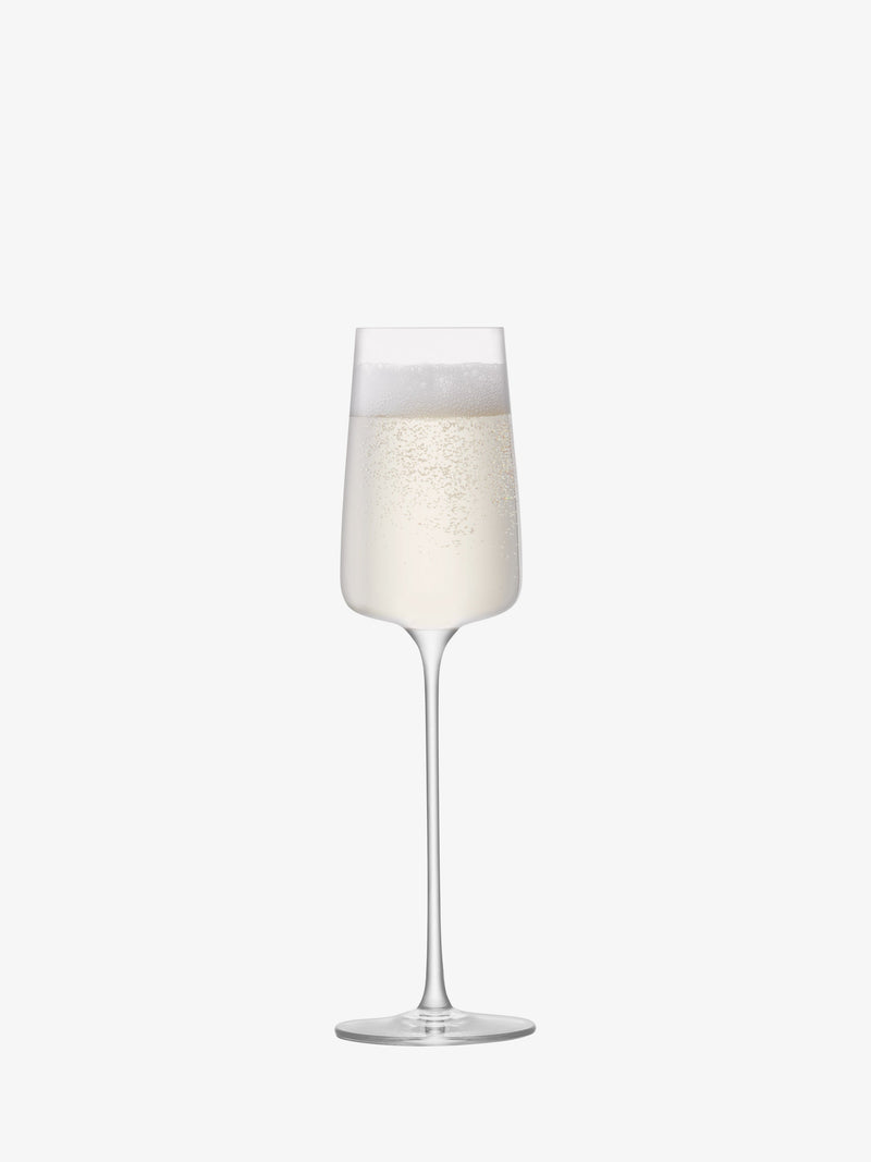 LSA - Metropolitan - Champagne Flutes (Set of 4) | 230 mL - detail or setting view