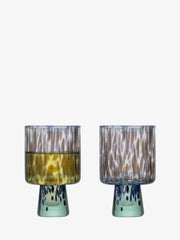 LSA - Sea Glass - Wine Glasses (Set of 2) | 300 mL - Ocean Blues - detail or setting view
