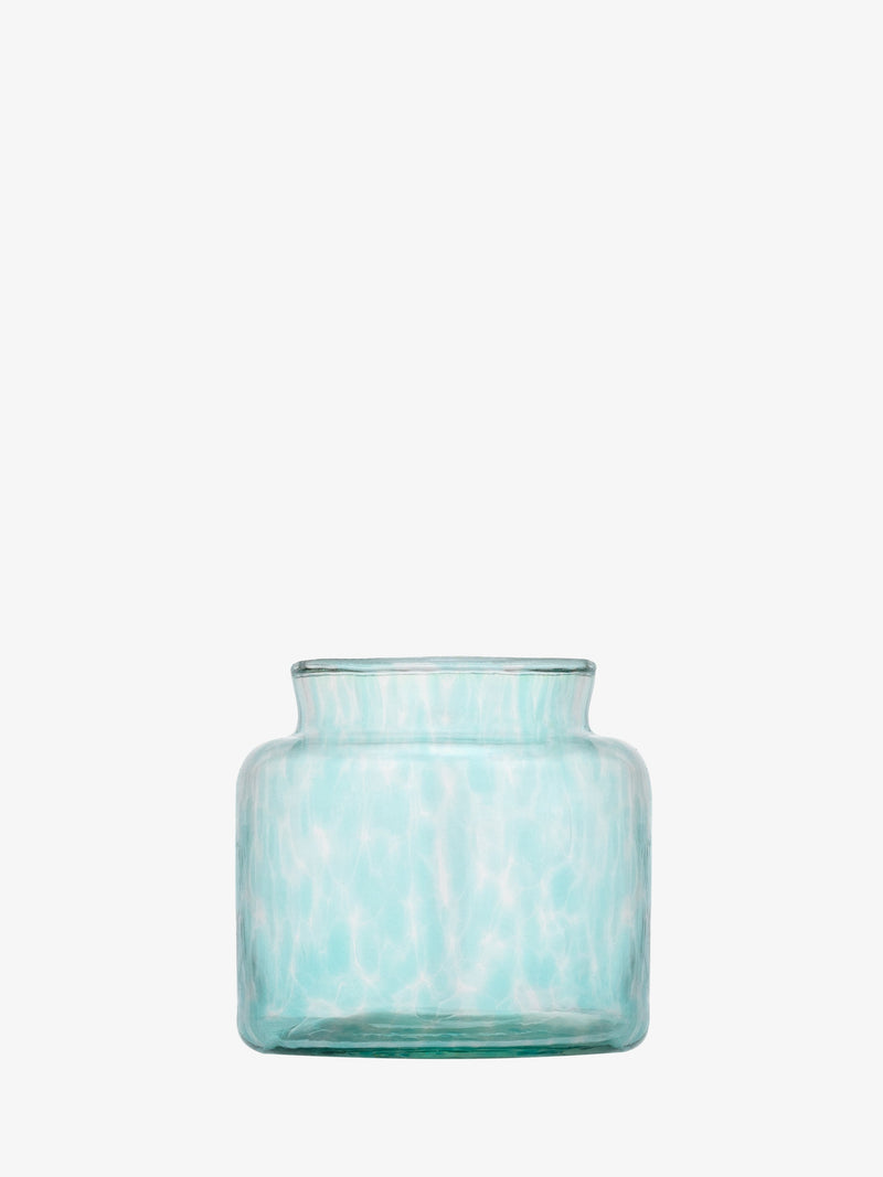 LSA - Sea Glass - Tealight Holder / Vase | H8 cm - Sea Greens - detail or setting view