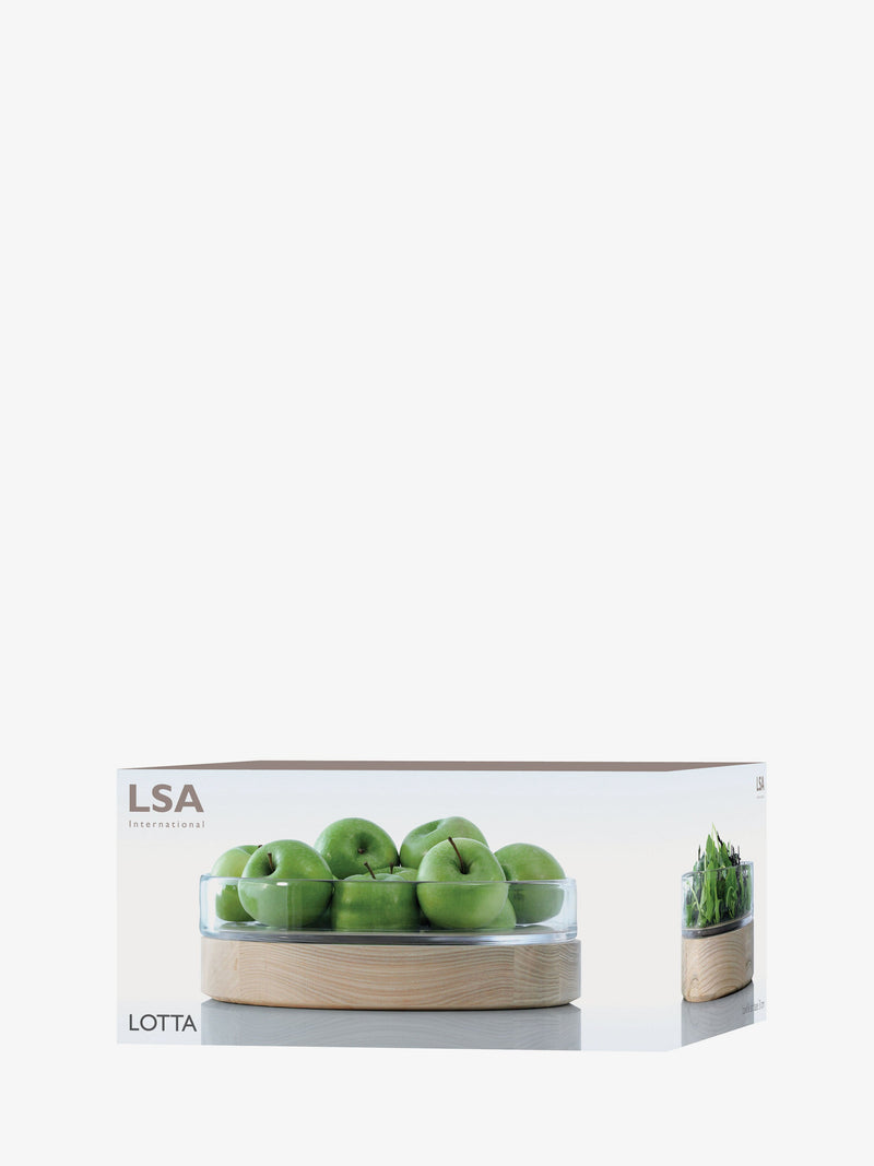 LSA - Lotta - Bowl with Ash Wood Base | Ø31 cm - detail or setting view