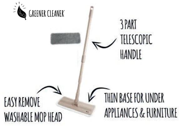 GREENER CLEANER - Telescopic Handle Microfibre Mop - Limolin 