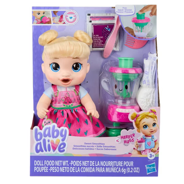 Baby Alive - Poupée Harper Hugs, douce smoothie