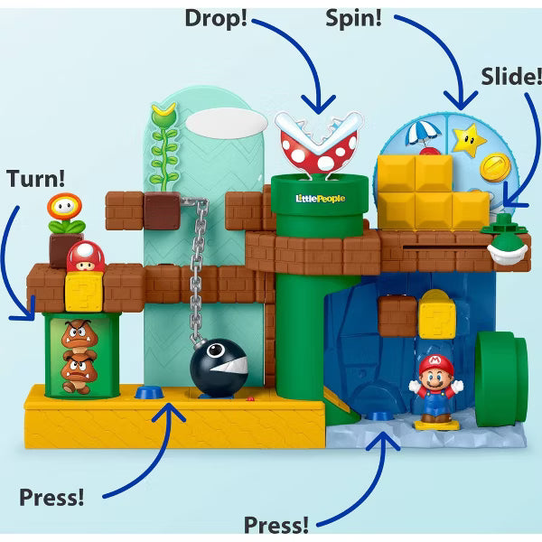Fisher-Price - LITTLE PEOPLE - COFFRET DE JEU SUPER MARIO AVENTURE