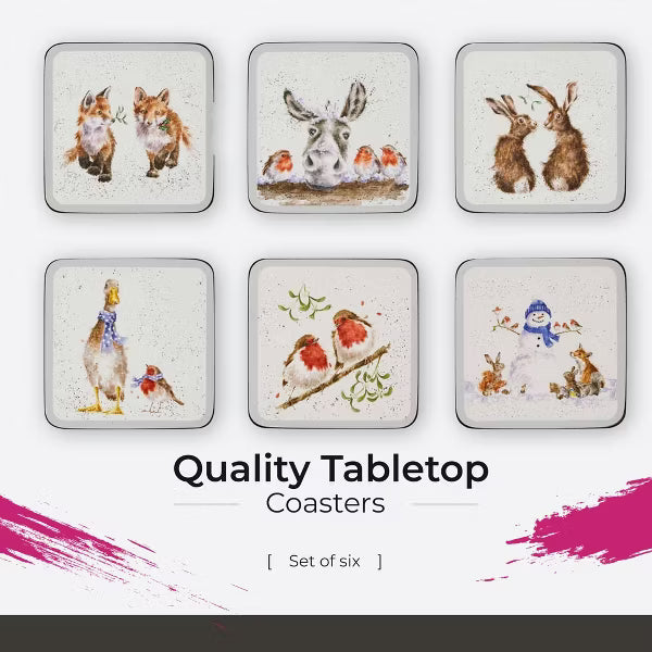 Pimpernel - Wrendale DESIGNS - XMAS (Set of 6) 4 × 4 in CSTR