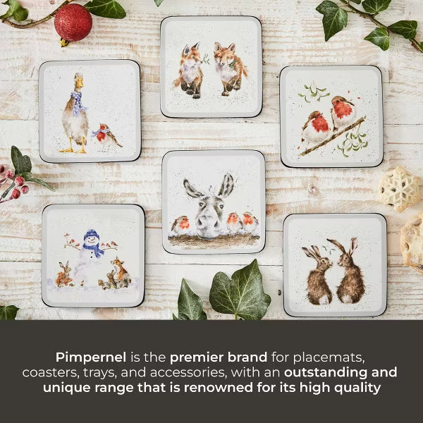 Pimpernel - Wrendale DESIGNS - XMAS (Set of 6) 4 × 4 in CSTR