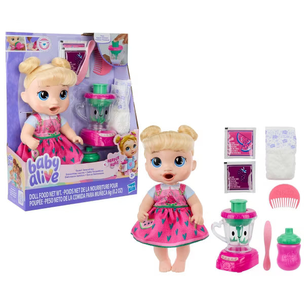 Baby Alive - Poupée Harper Hugs, douce smoothie