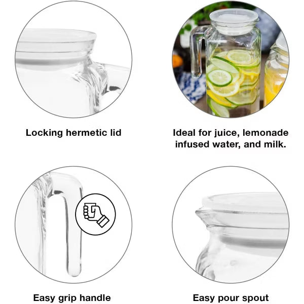 Bormioli Rocco - Pichet Frigoverre Classic avec Couvercle 1 L
